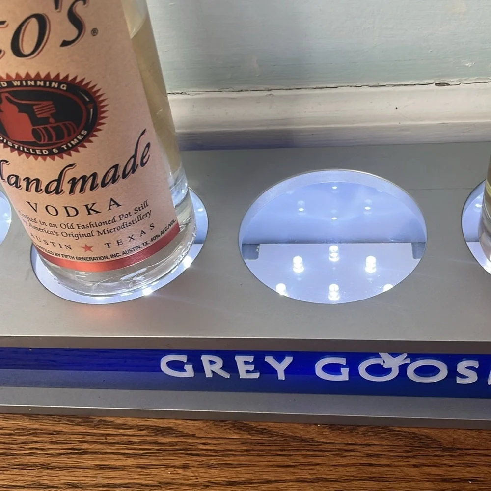 Grey Goose Blue LED Backlit Bottle Display - Home Bar Accent